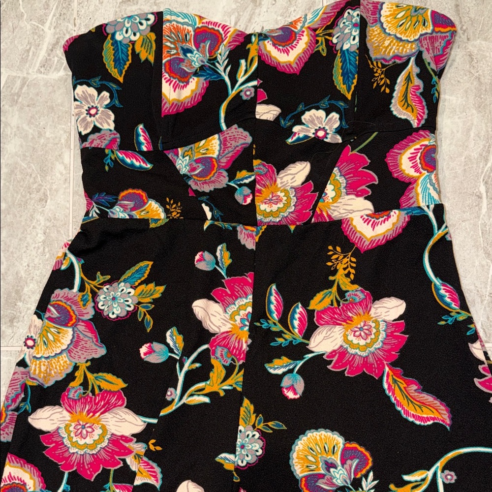 Floral Black Jumpsuit